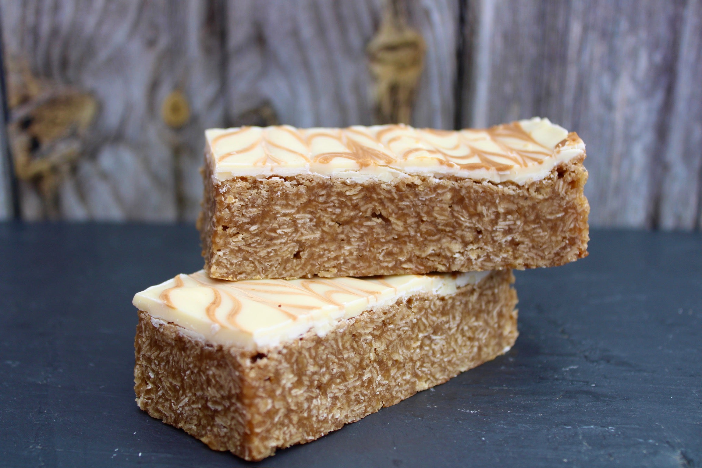 Biscoff White Chocolate Flapjack